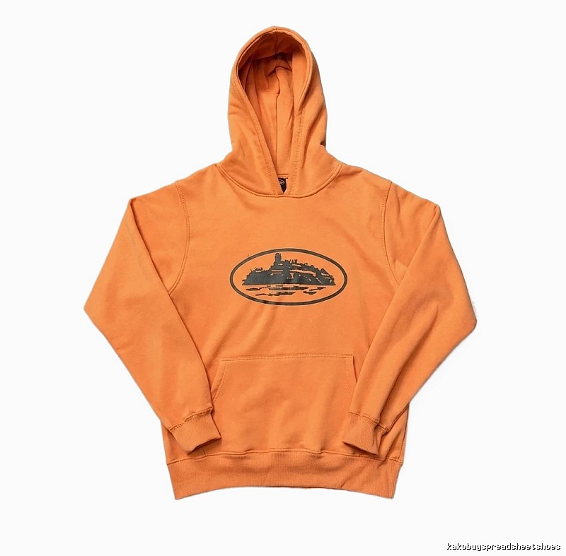 Corteiz orange minimalist style sweatshirt
