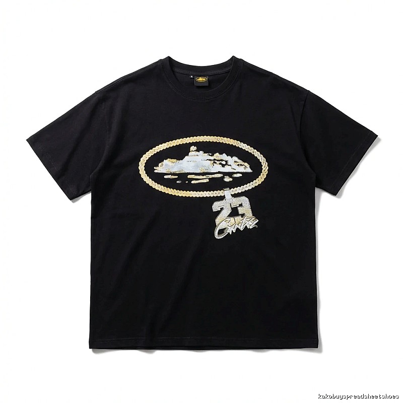Corteiz Printed Trendy and Cool Style Black T-shirt