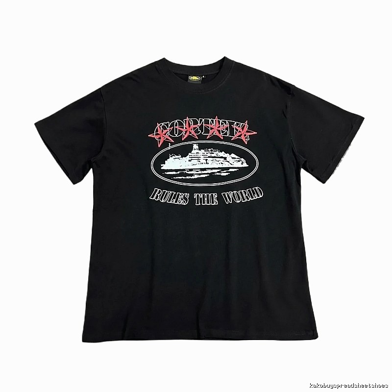 Corteiz Printed Trendy Black T-shirt