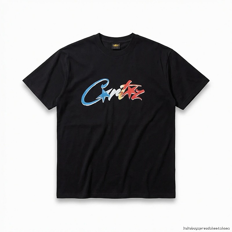 Corteiz Printed Trendy Black T-shirt