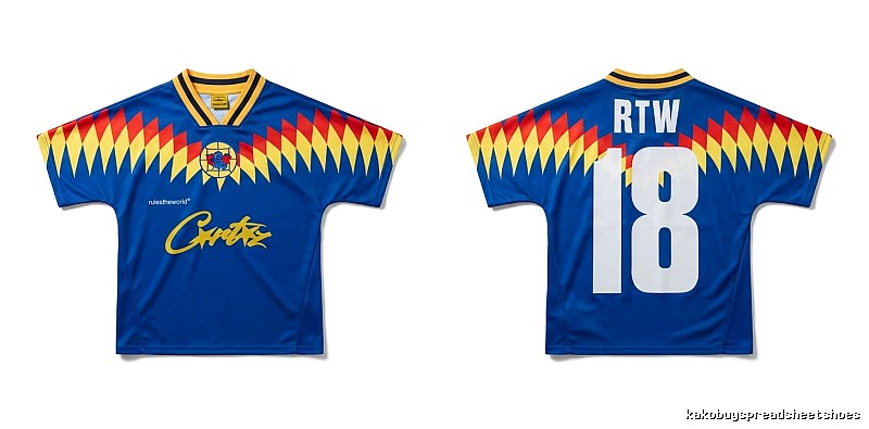 Corteiz RTW Series Retro-Style Blue Jersey