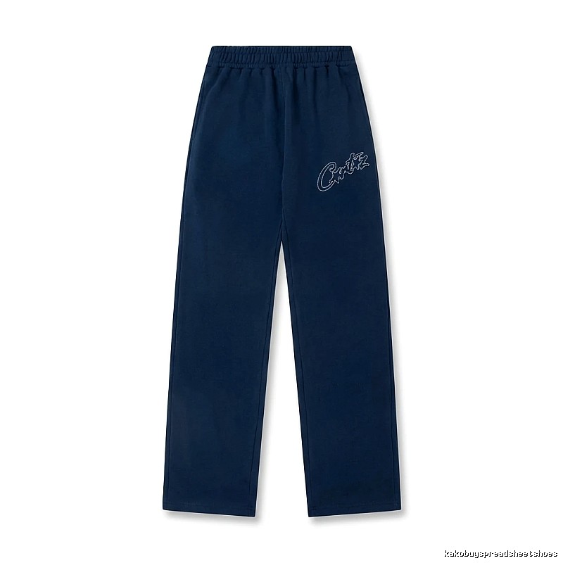 Corteiz simple style dark blue trousers