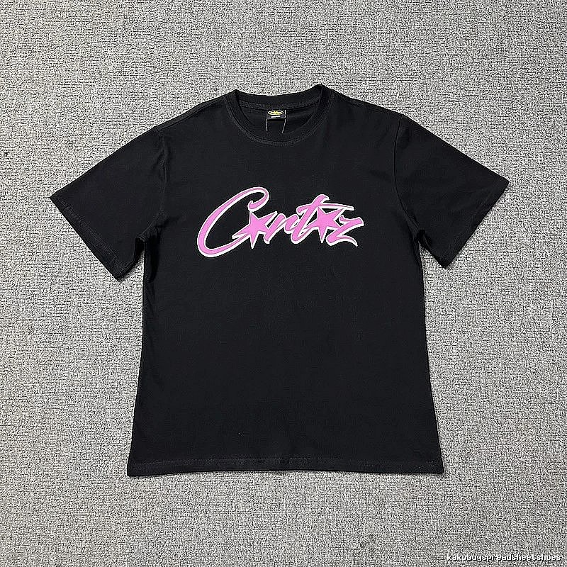Corteiz Travel Logo T-shirt Black Corteiz with Modern Look