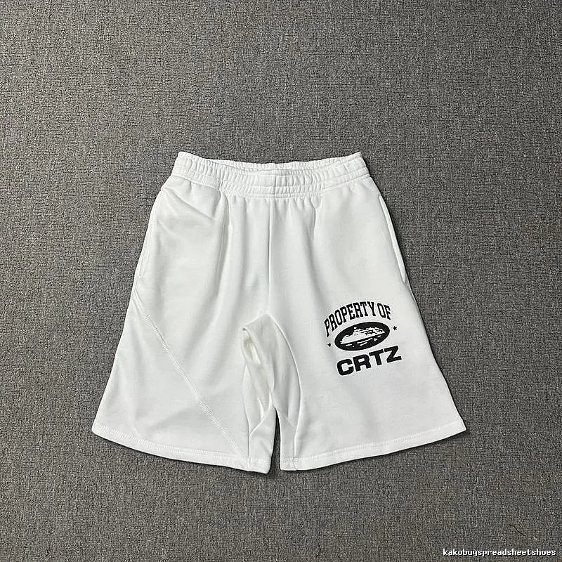 Corteiz trendy style white shorts