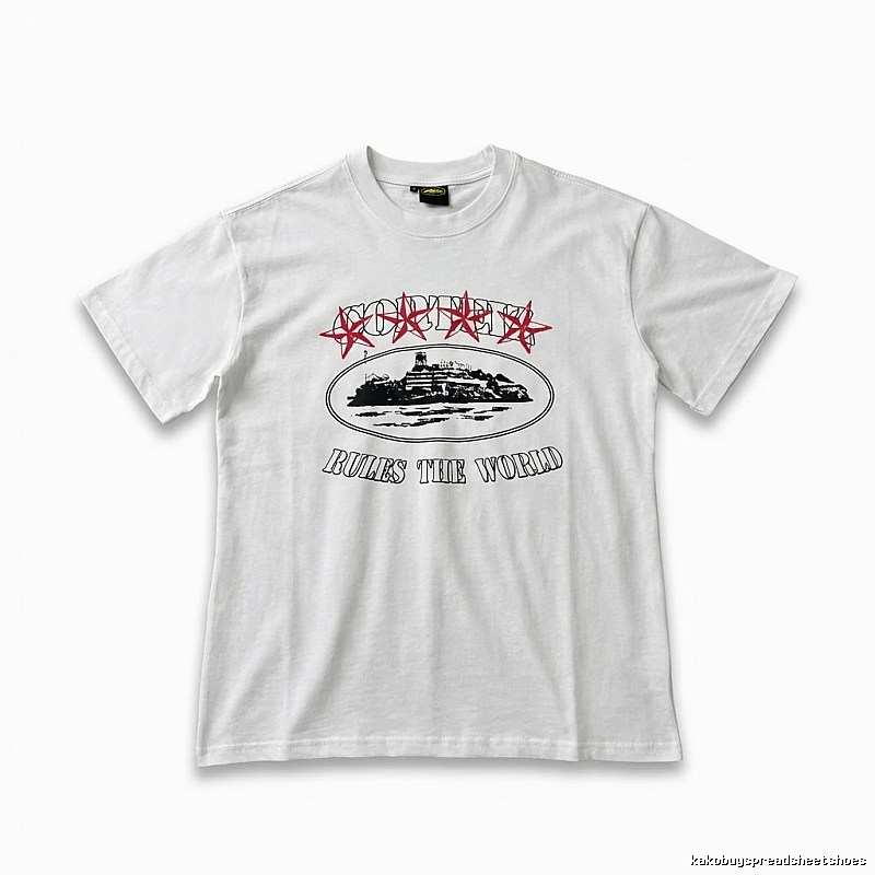 Corteiz trendy style white T-shirt