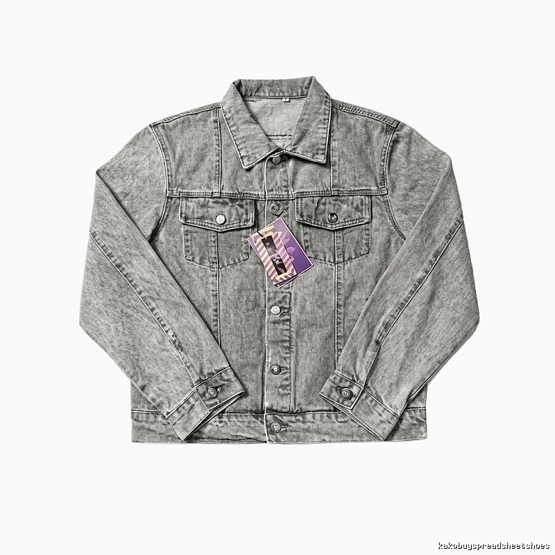 Corteiz Washed Grey Denim Jacket