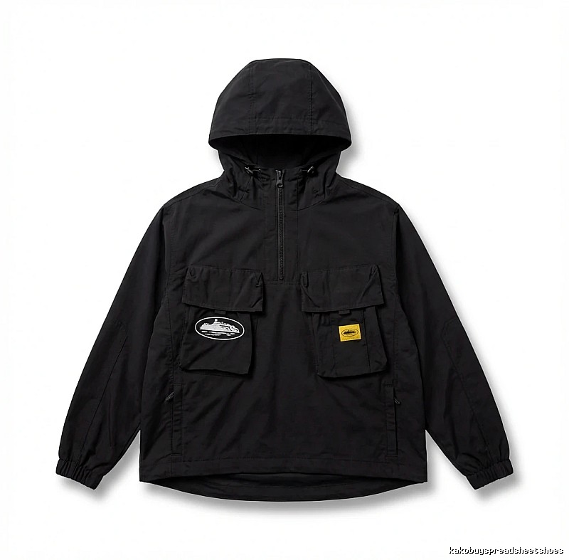 Corteiz Workwear Style Black Jacket