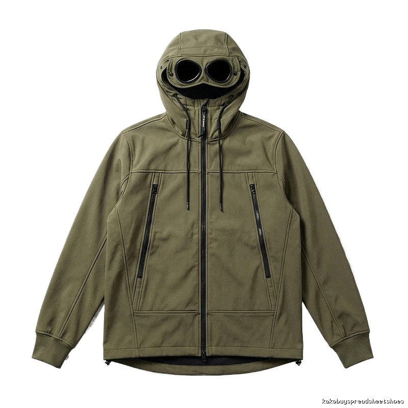 C.P. Hooded Utility-style Jacket (Army Green)
