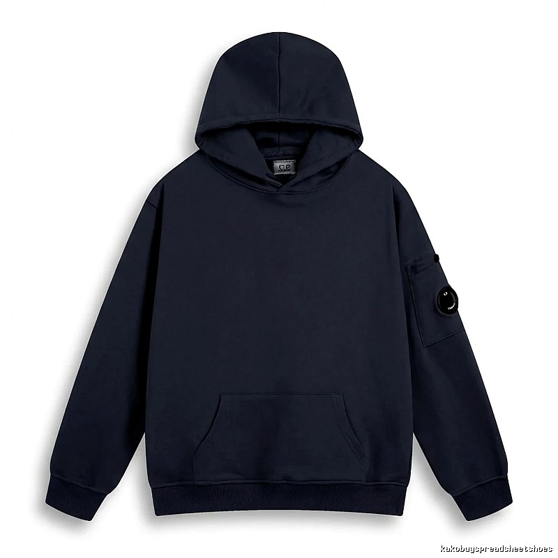 C.P. Navy Blue Minimalist Style Hoodie