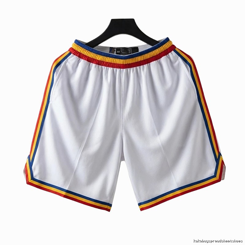 Curry series retro-style white shorts
