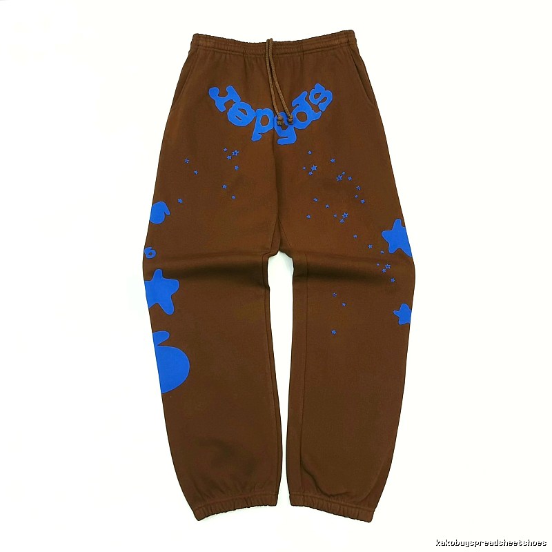 Daily Edit Sp5der Graphic Sweatpants - Brown