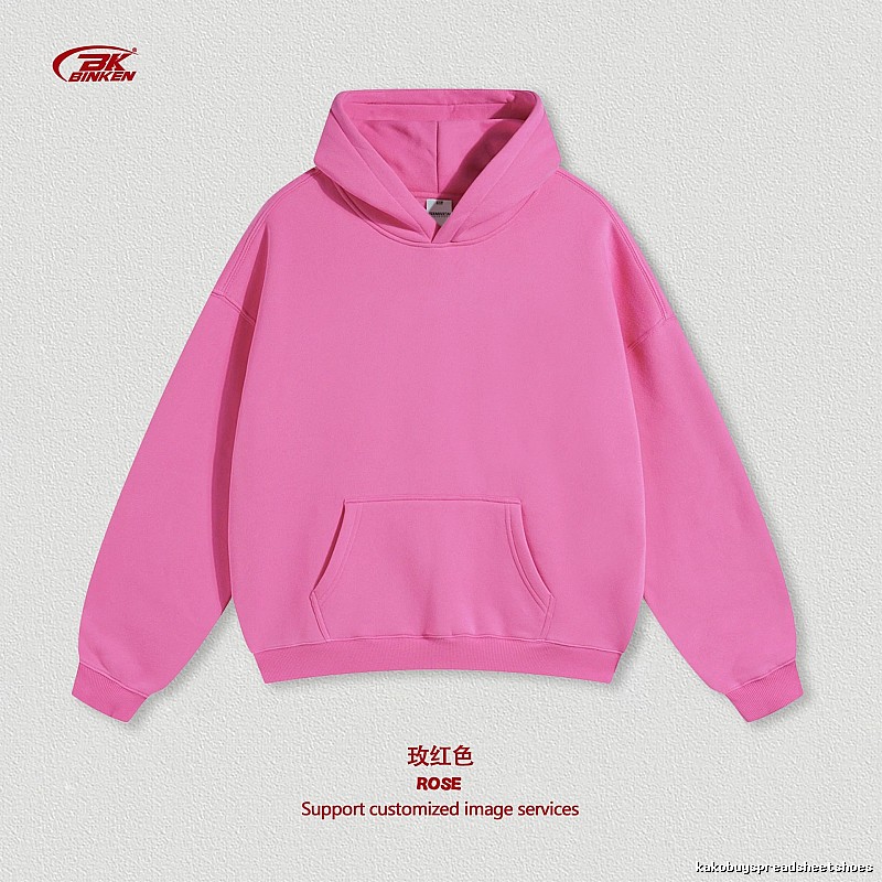 Daily Pullover hoodie Navy Blank Kangaroo with Visual Detail