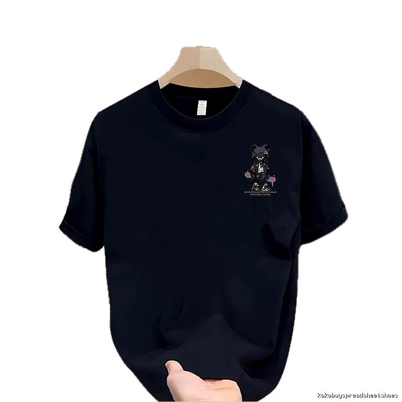 Dark Style Streetwear Gloomy Bear Navy Blue Short-sleeve T-shirt