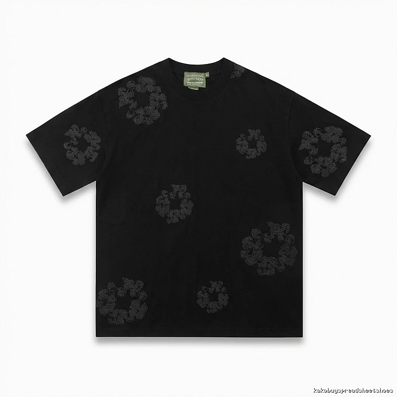 DENIM TEARS Dark Style Black T-shirt