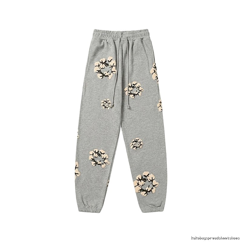 DENIM TEARS Floral Casual Grey Sweatpants