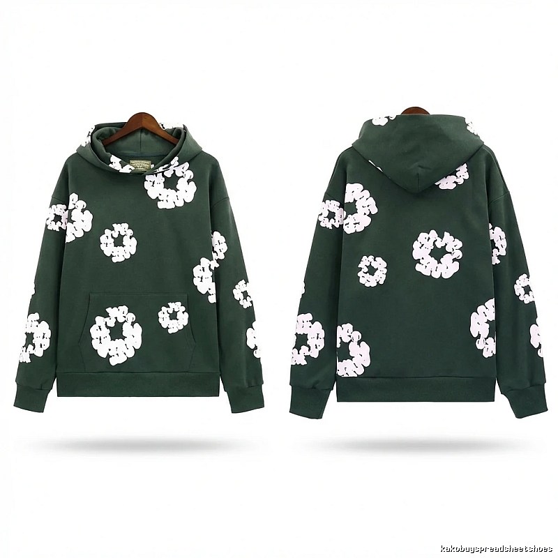 DENIM TEARS Floral Print Dark Green Sweatshirt