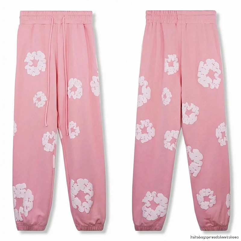 DENIM TEARS Flower Pink Sweatpants