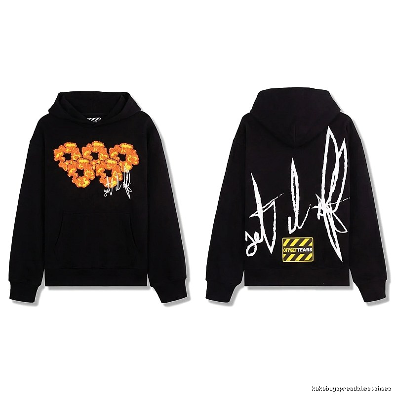 DENIM TEARS Graffiti Style Black Sweatshirt