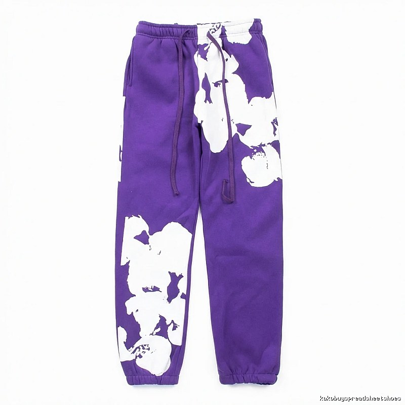 DENIM TEARS Ink-splashing Style Purple Sweatpants