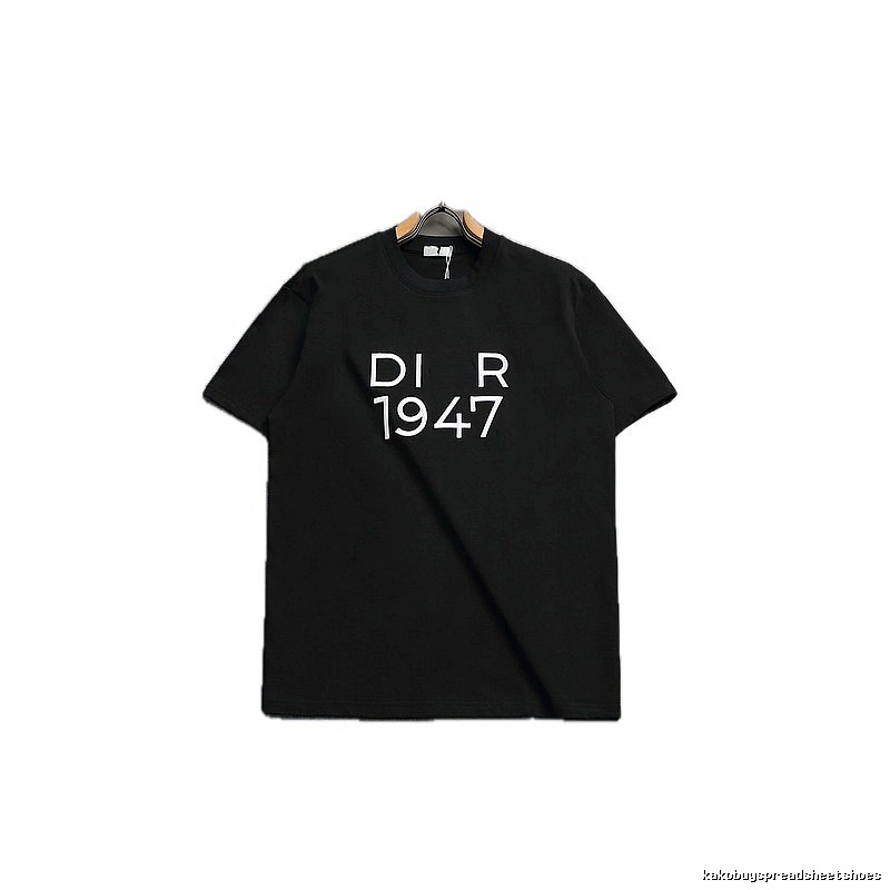 Dior 1947 Minimalist Trendy Black Short-sleeve T-Shirt