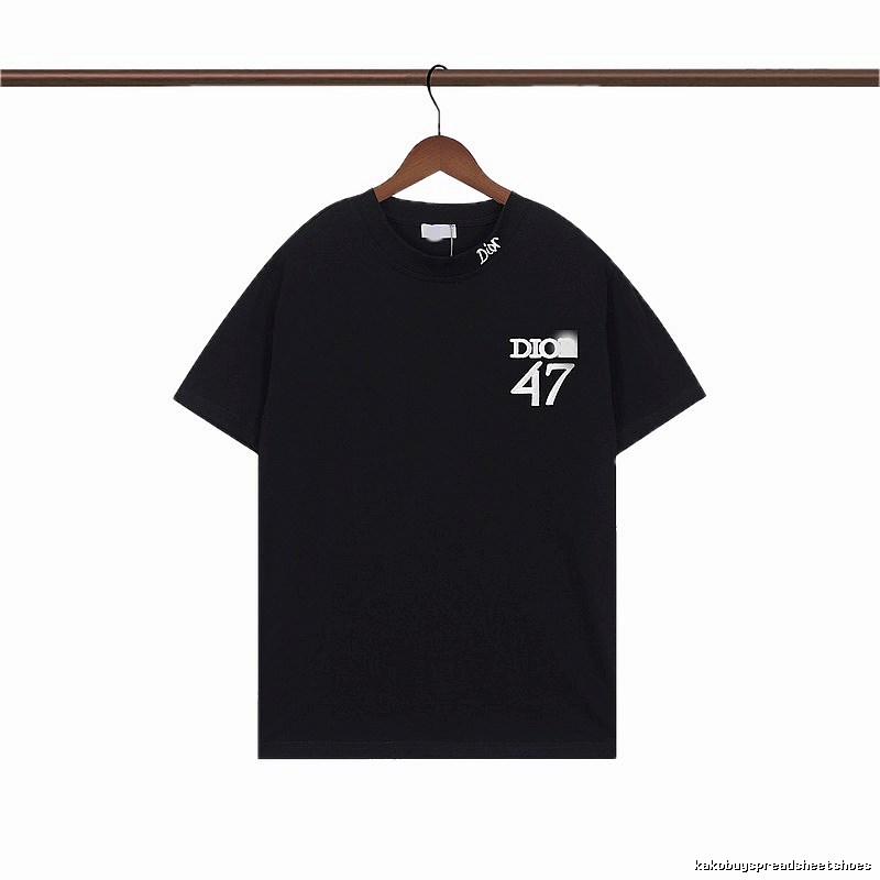 Dior 47 Collection Minimalist Style Black T-Shirt
