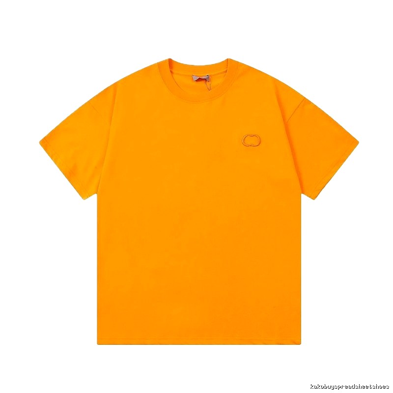 Dior Classic Collection Minimalist Style Orange Short-sleeve T-shirt