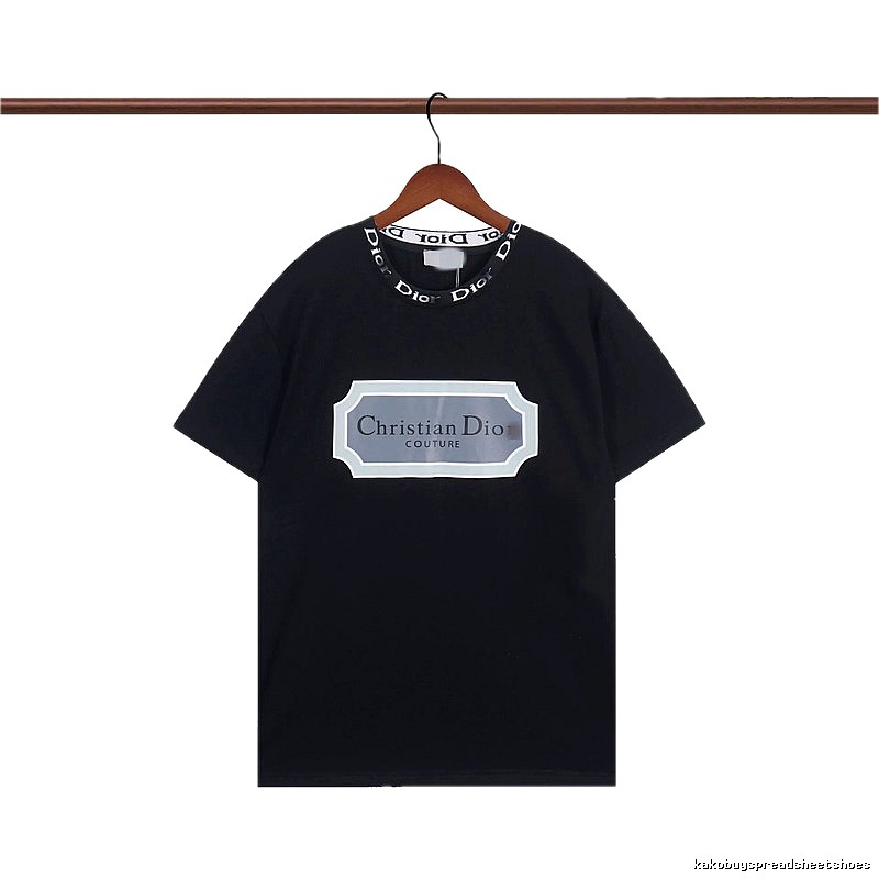 Dior Couture Minimalist Style Black Short-Sleeve T-Shirt