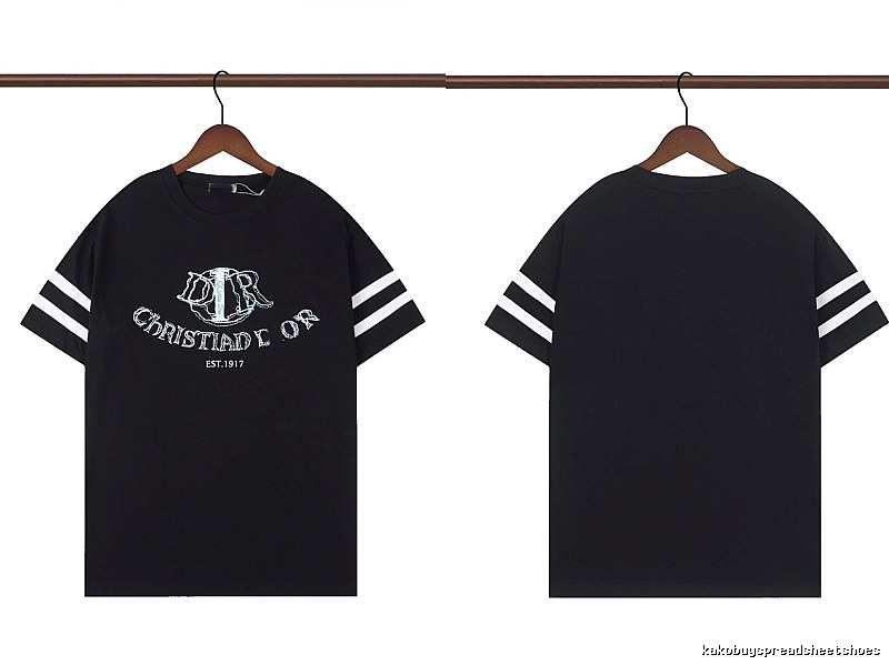 Dior Embroidered Vintage-style Black Short-sleeve T-shirt