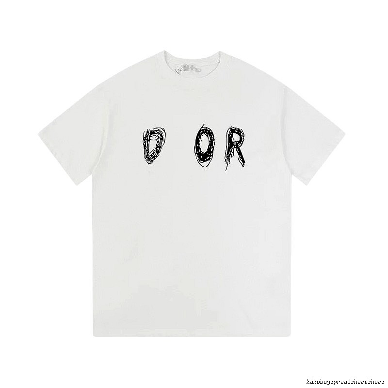 Dior Graffiti Collection Trendy Cool Style White T-Shirt