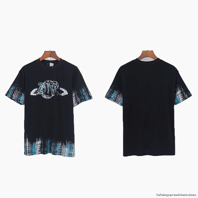 Dior Graffiti Cool Trendy Black Short-sleeve T-shirt