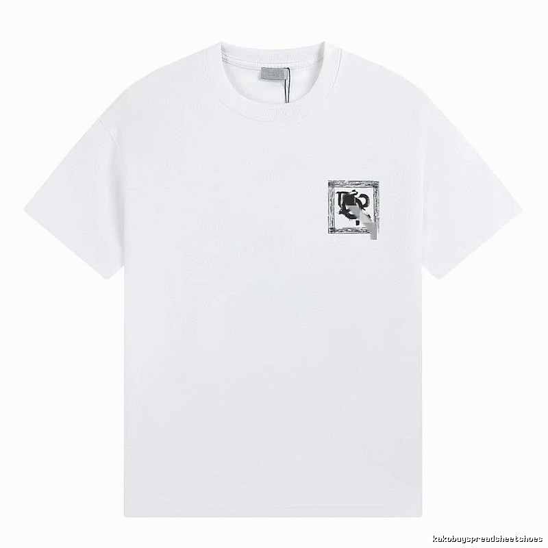 Dior Graffiti Print Minimalist Style White Short-sleeve T-shirt