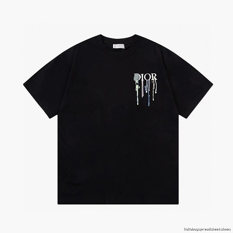Dior Graffiti Trend Style Black Short-sleeve T-shirt