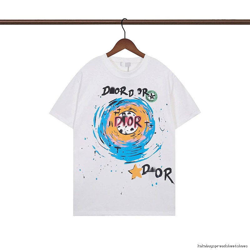 Dior Graffiti Trend Style White Short-sleeve T-shirt