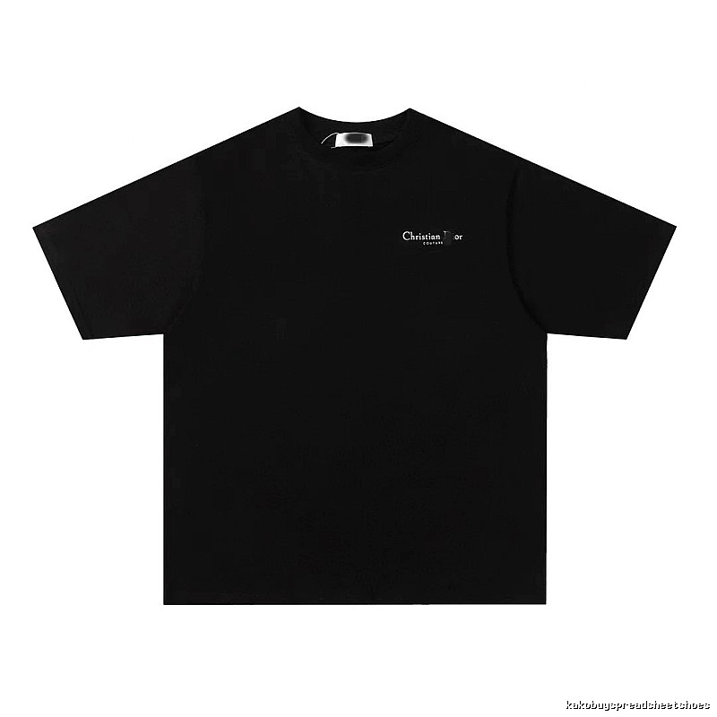Dior Haute Couture Collection Minimalist Style Black Short-sleeve T-shirt