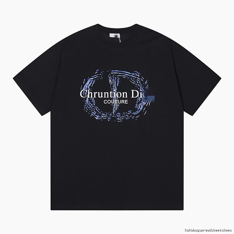 Dior Haute Couture Graffiti-style Black Short-sleeve T-shirt