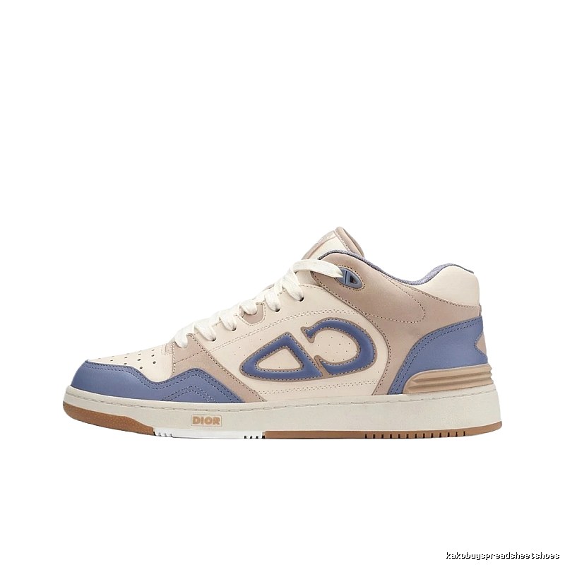 Dior high-top fashionable blue and white sports shoes