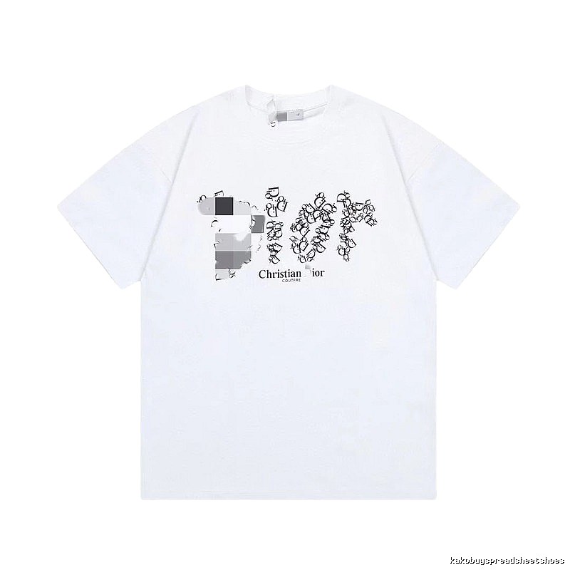 Dior Monogram All-Over Printed Trendy White T-Shirt