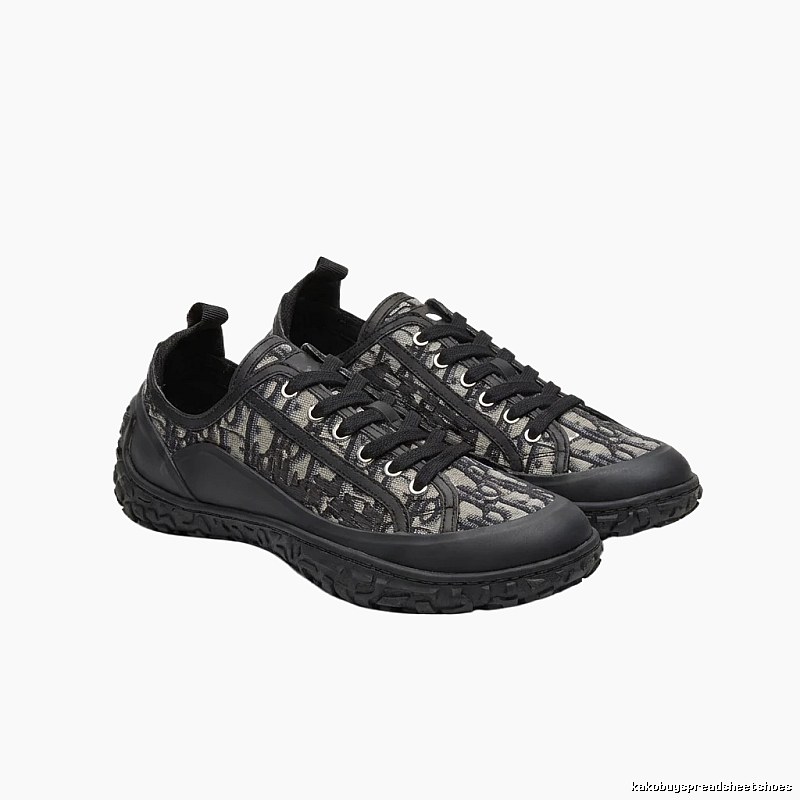 Dior monogram casual style black shoes