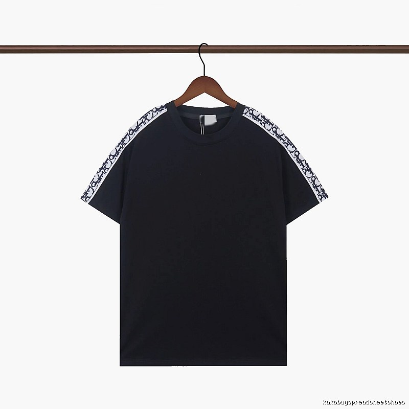 Dior Monogram Webbing Cool Street Style Black T-Shirt