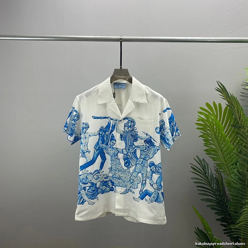 Dior Printed short-sleeve shirt White Button