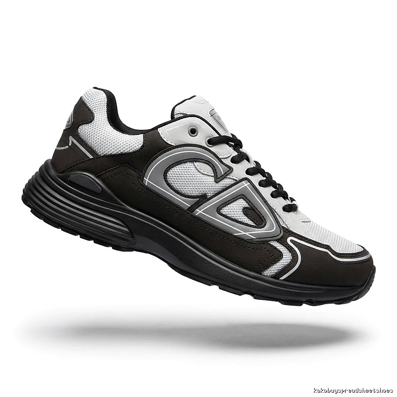 Dior retro black and white sports shoes