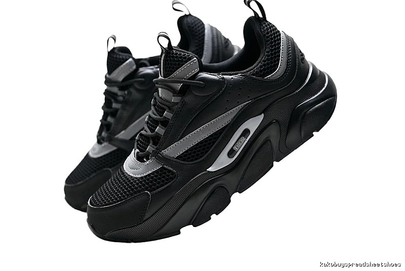 Dior retro-style black sports shoes