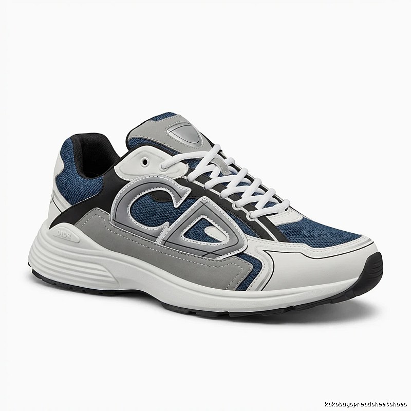 Dior retro style gray and white sports shoes