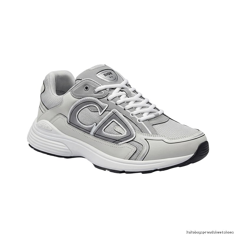 Dior retro-style gray and white sports shoes