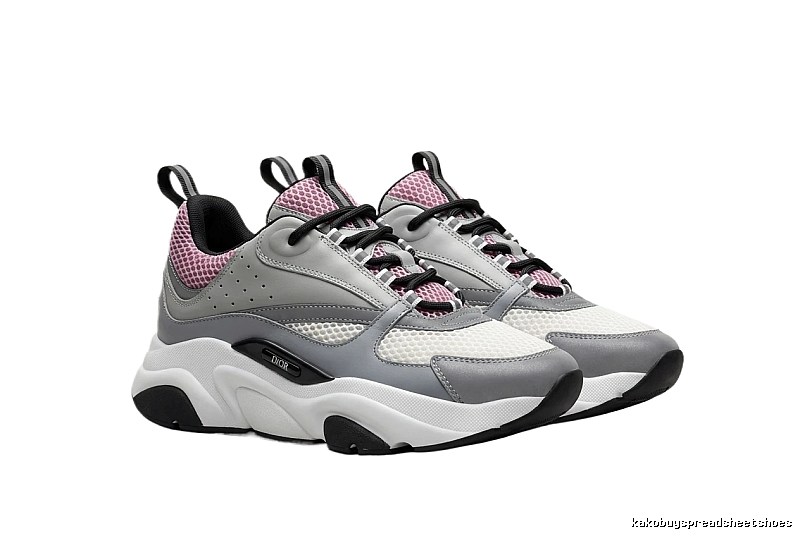Dior retro-style gray-pink sports shoes