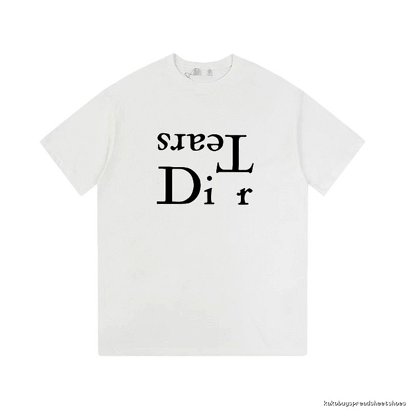 Dior x Tears Co-branded Trendy Style White Short-sleeve T-Shirt