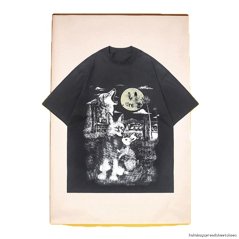 DREW Animal Print Street Style Black T-Shirt