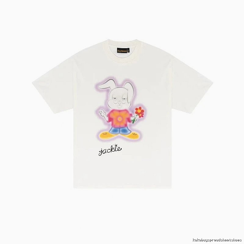 DREW Cartoon Rabbit Street Style Off-white T-shirt