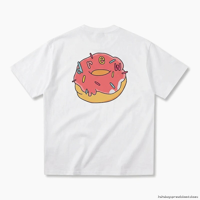 DREW Donut Cartoon White T-shirt