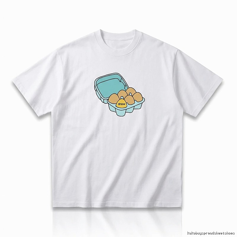 DREW Egg Series Simple White T-shirt